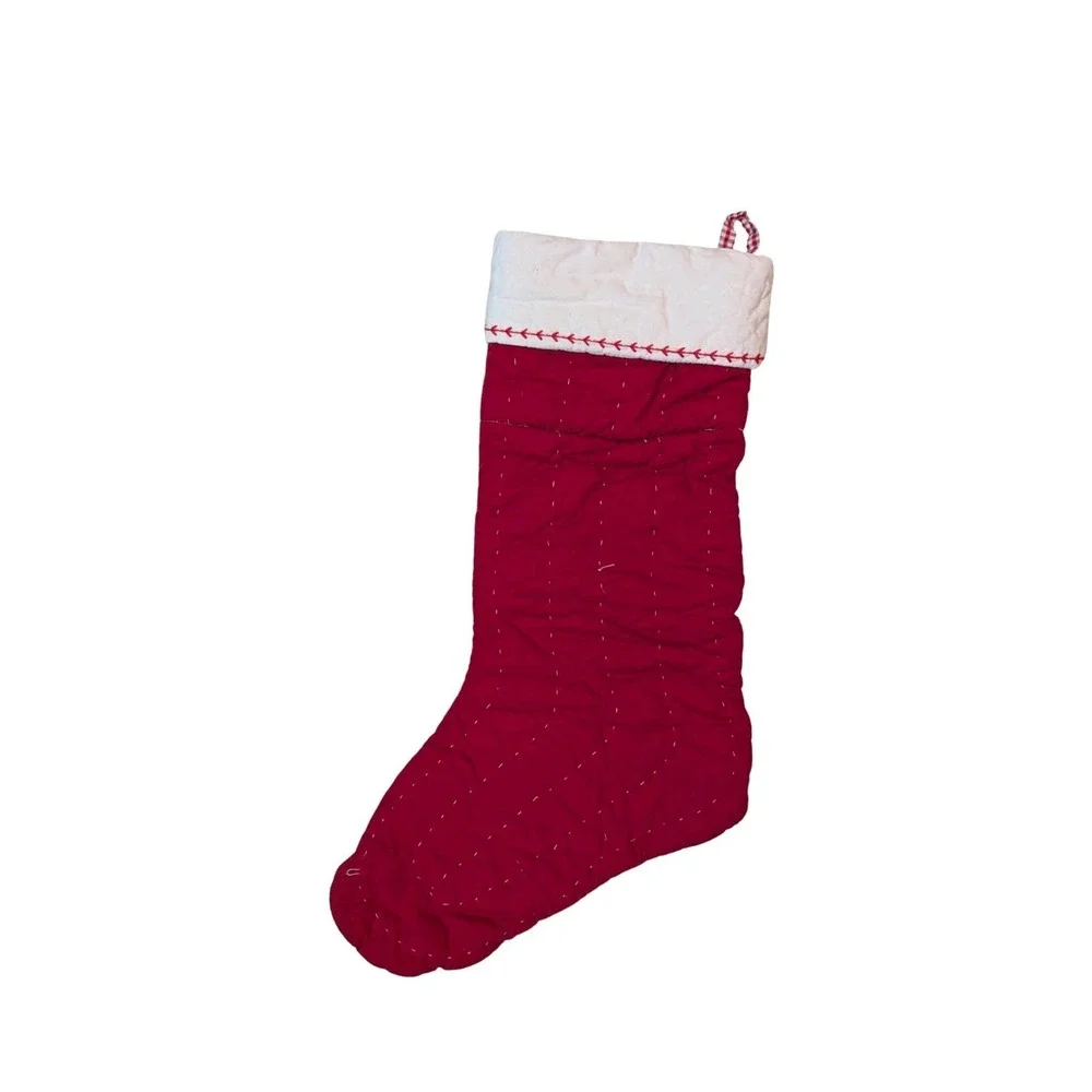 Pottery Barn Kids SNOWMAN Christmas Quilted Stocking‎ Monogram Hayden